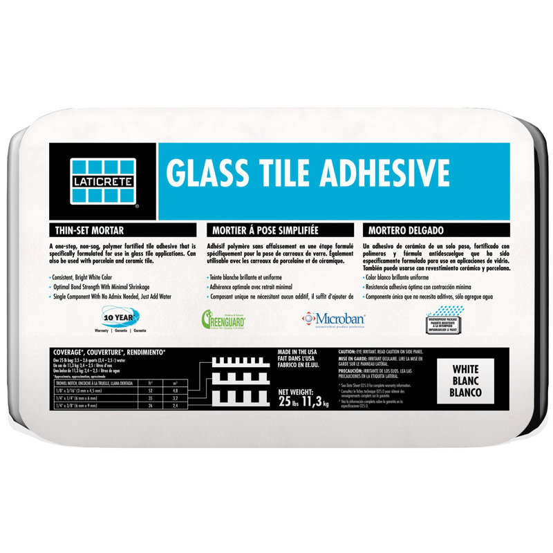 TravisTileSales Laticrete Glass Tile Thinset 25 Lb & Reviews Wayfair